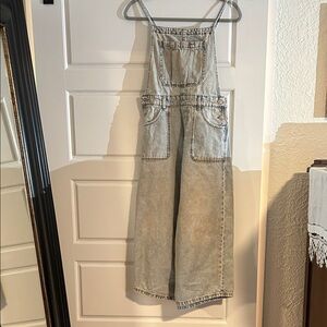 We The Free Stonewashed Denim Overalls